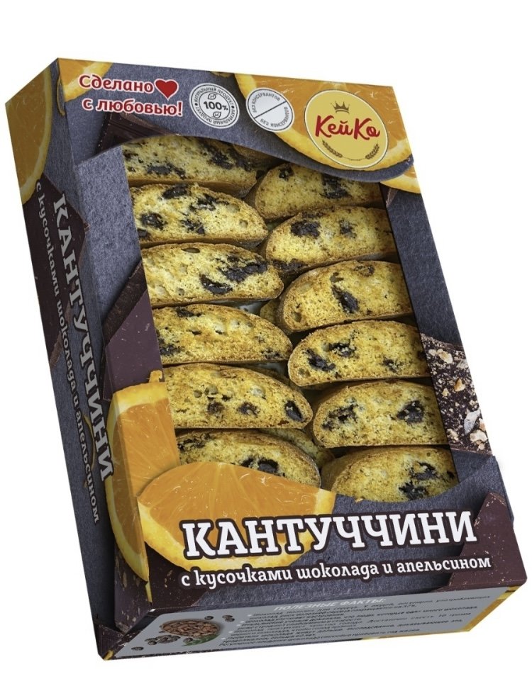  Кей Ко Кантуччини с кусочками шоколада и апельсином, 200г   в Новокуйбышевске
